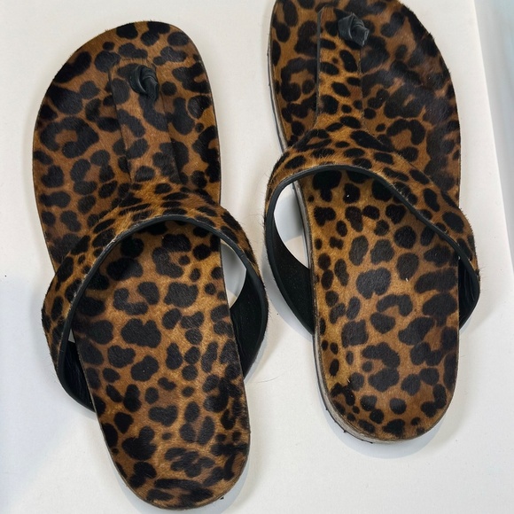 Saint Laurent Calf Hair Leopard slides size 9 - Picture 6 of 7